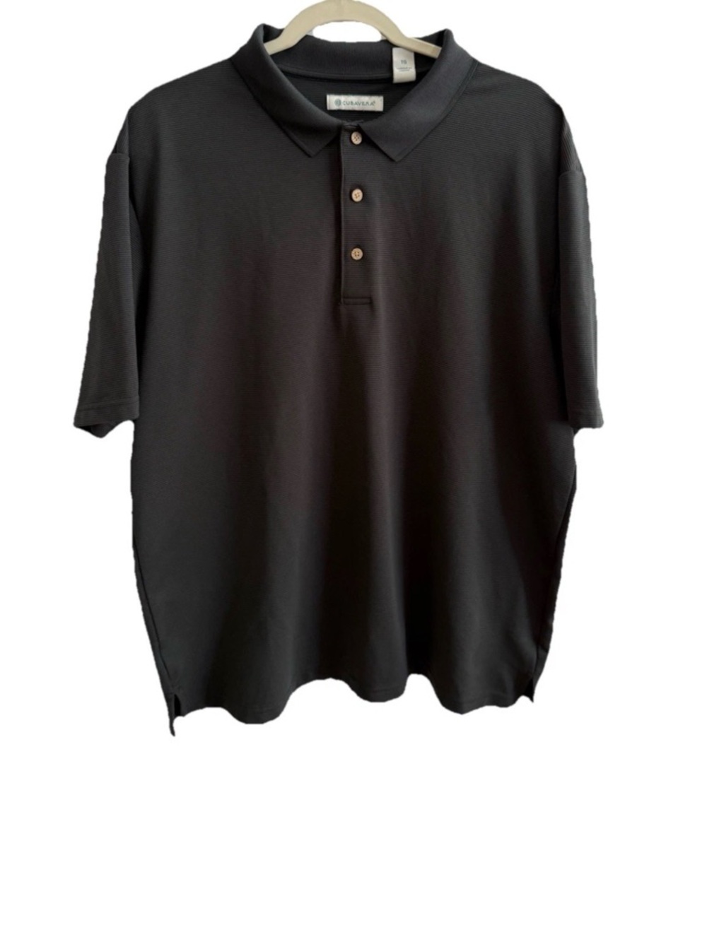 Cubavera Men's Black Short-Sleeve Polo Shirt